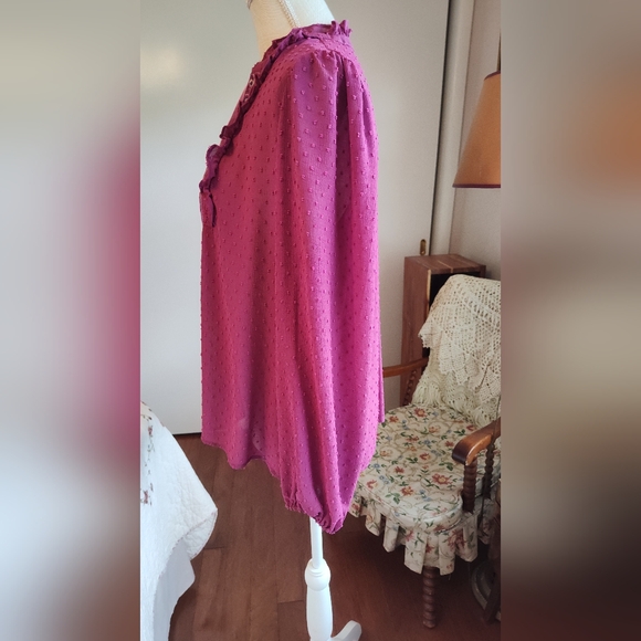 NWOT Raspberry Poplin CATO Tunic - sz Lg - Picture 4 of 6